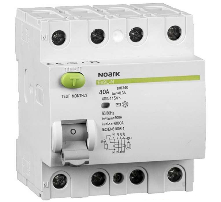 Fid sklopka Noark Ex9L-N 4P 40A 500mA